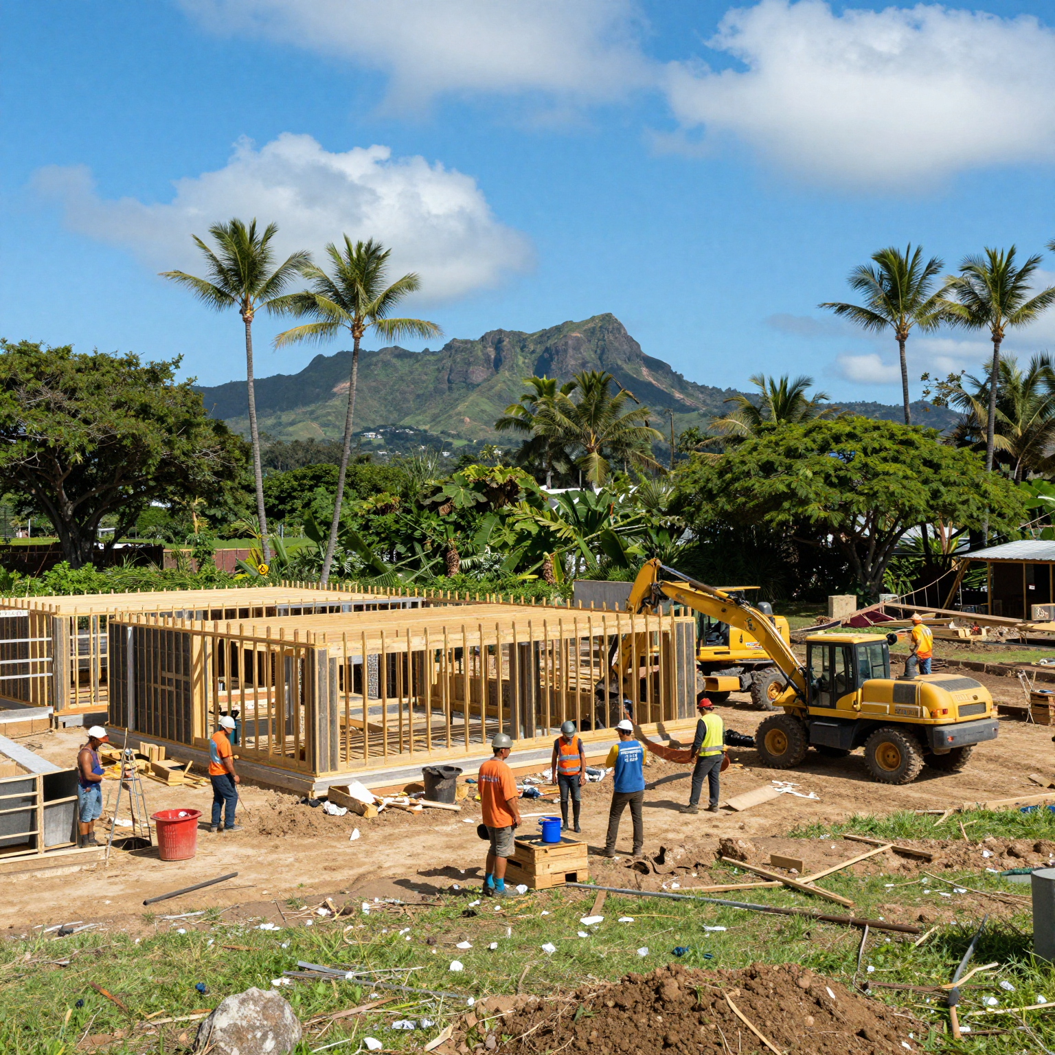 A home construction site in Honolulu
