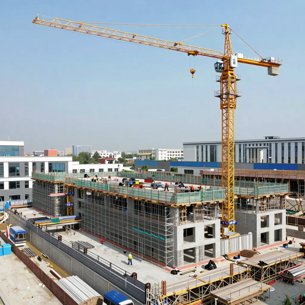 Construction site of a commercial building