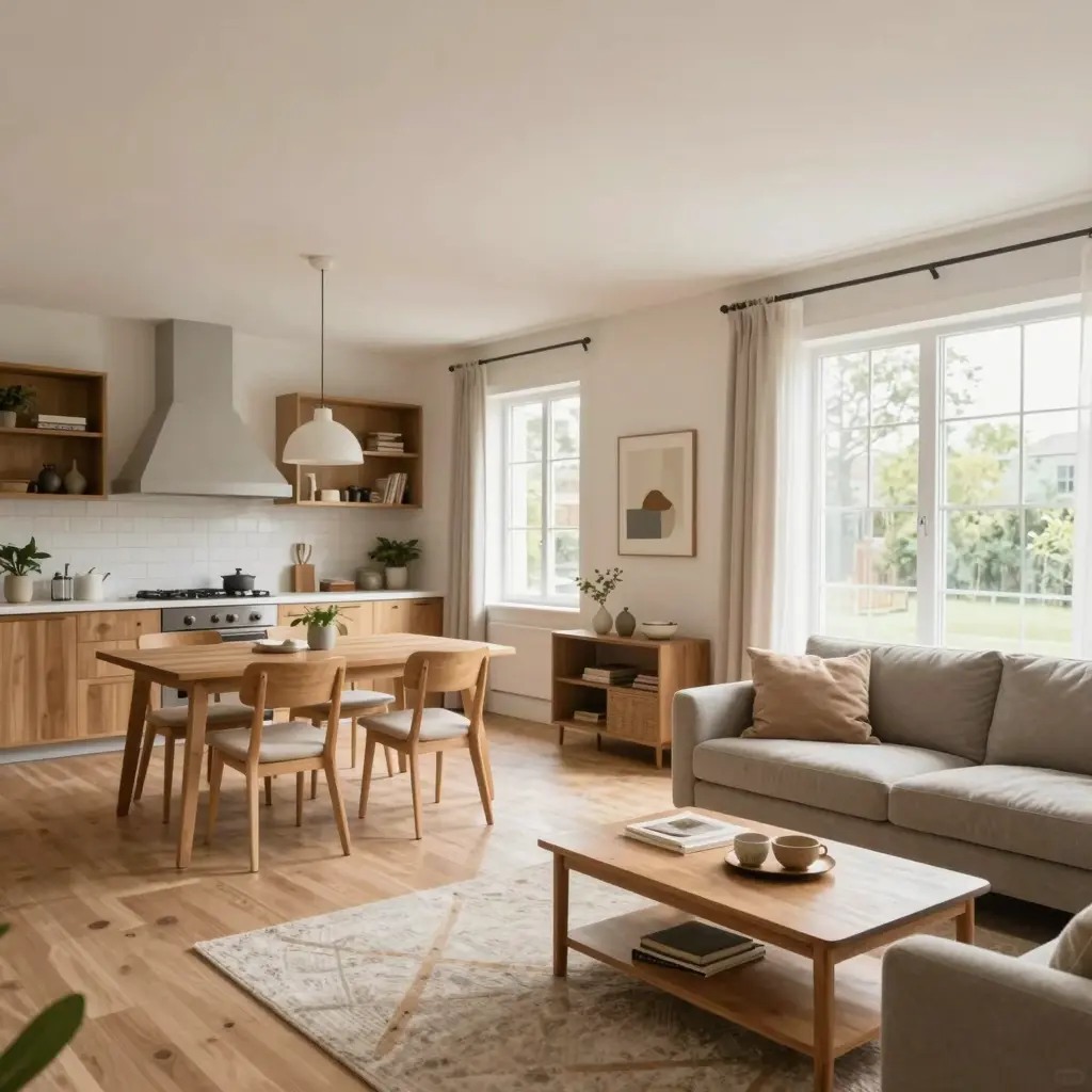 Beautifully renovated home interior showcasing modern design elements