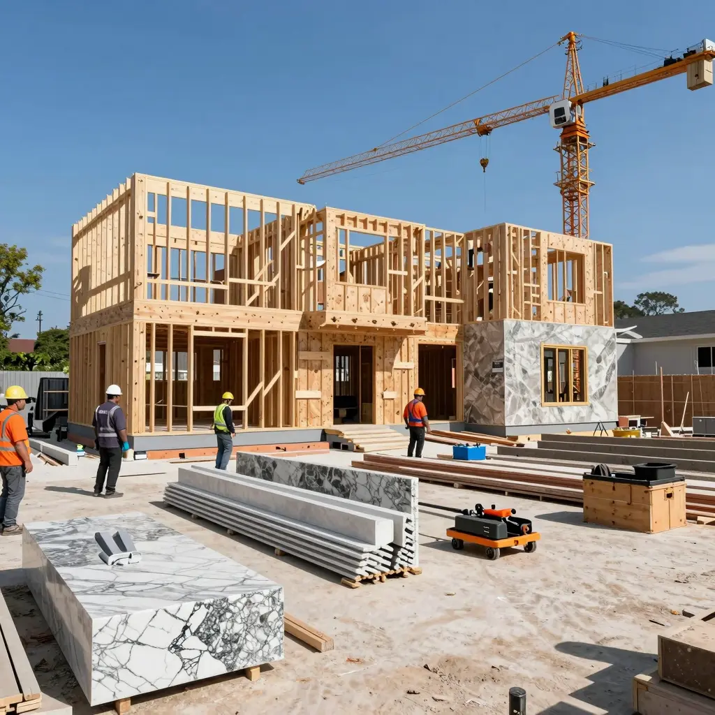 Luxury Home Construction Site