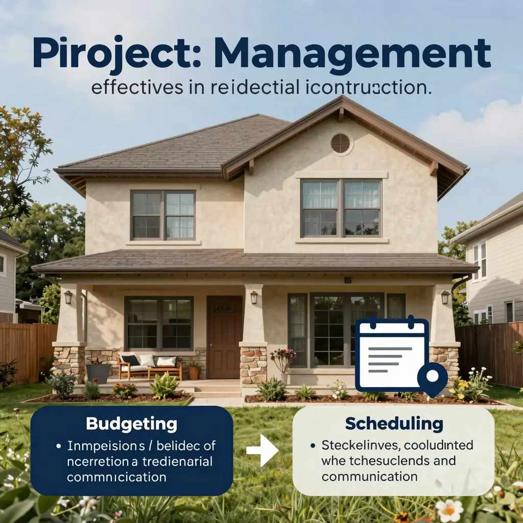 Infographic on the importance of project management in residential construction