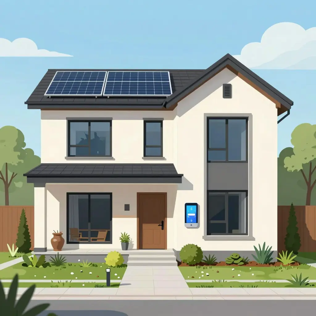 Modern residential construction trends with green building and smart home features