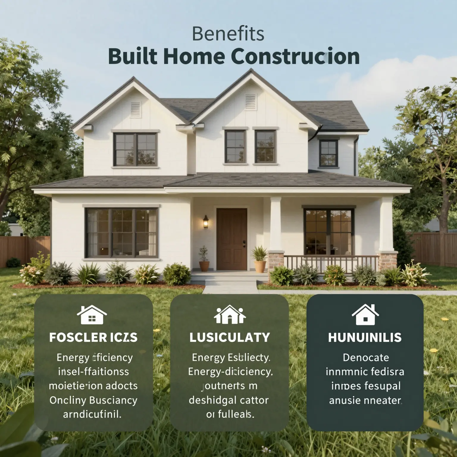 Infographic on the benefits of built home construction